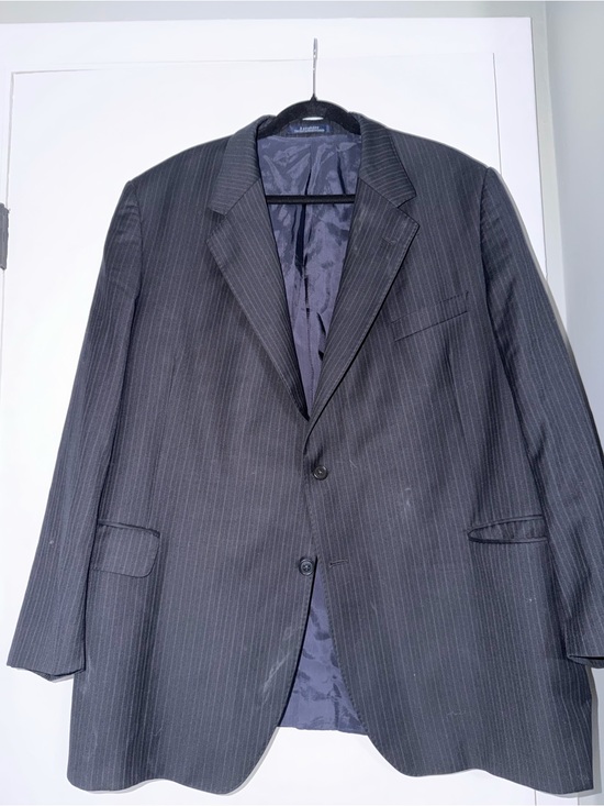 Other - Men's Pinstripe Two-Button Blazer - Black
